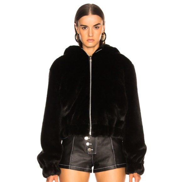 Helmet Lang Faux Mink Bomber - Picture 2 of 6